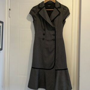 le chateau Black Ribbed Maxi Dress with Subtle Flare